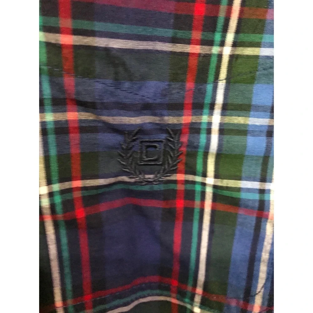 Chaps Mens Easy Care Blue‎ Green Red Plaid Long Sleeve Button Down Shirt NEW L
